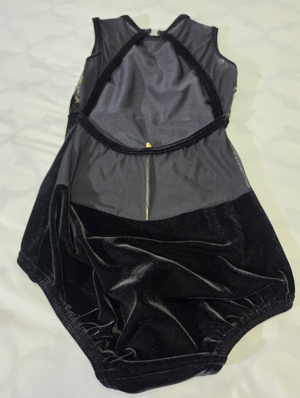 Details Dancewear with Lace and Embroidered Velvet Bodysuit Leotard Size Med - Picture 8 of 13